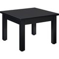 Global Equipment Interion® Wood End Table - 24" x 24" - Black 695752BK
